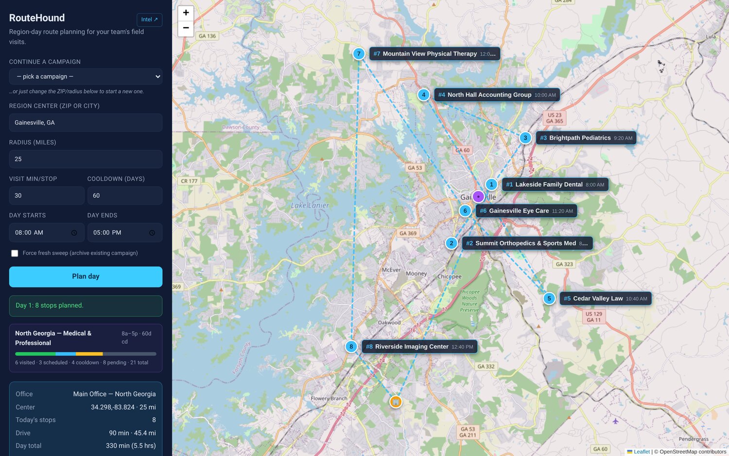 RouteHound: The Region-Day Route Planner We Built for Our Own Field Team